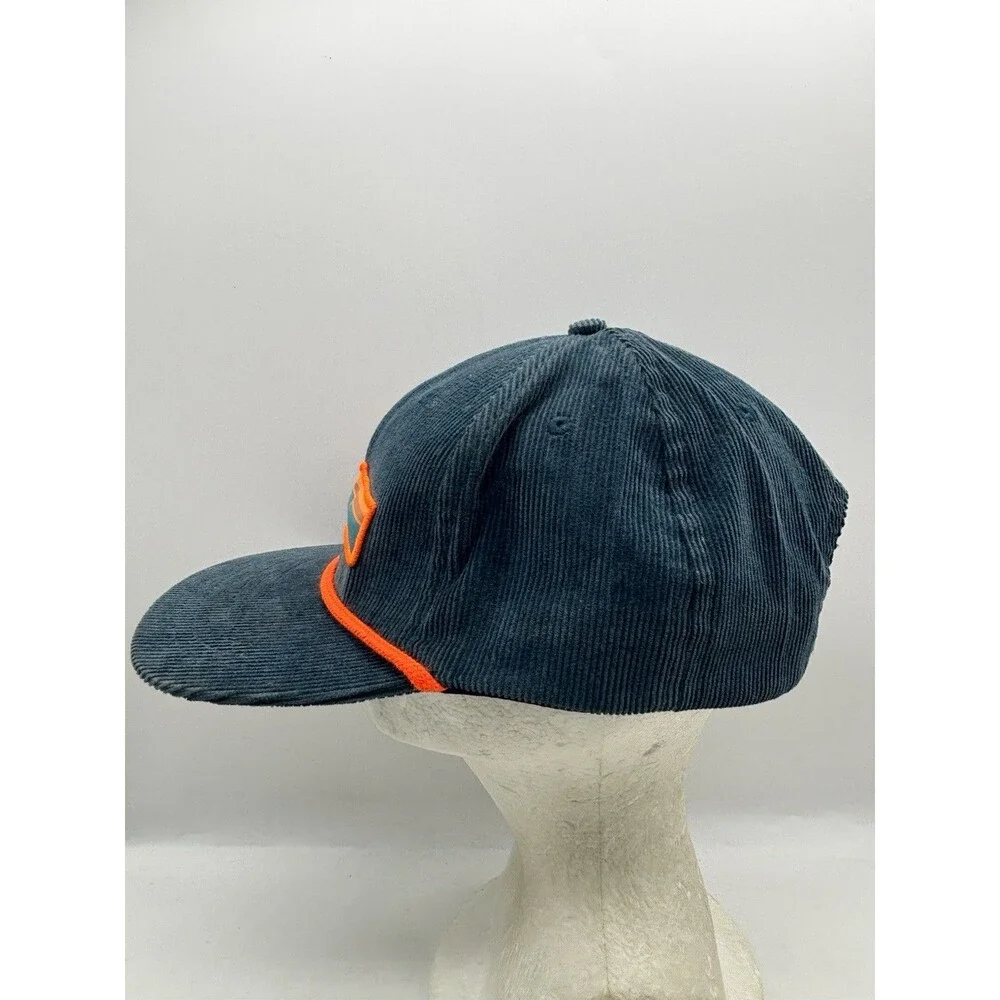 Sendero Provisions Co Hat Cap Snap Back Mens Blue Corduroy Rope Mountain Patch